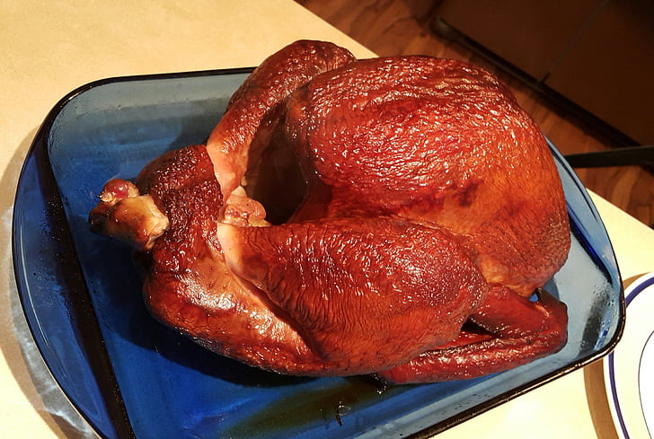 diasap Turki, Thanksgiving, Turki, makan malam, Makanan, memasak