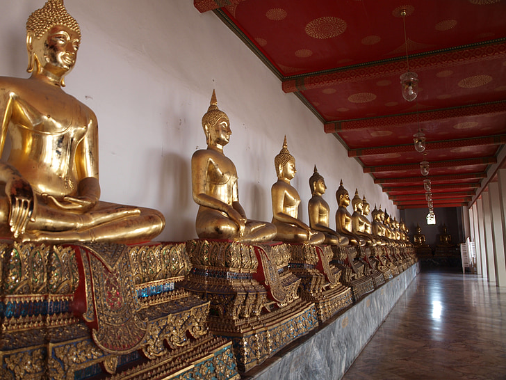 Bangkok, a királyi palota, templom, Hornets, Buddha