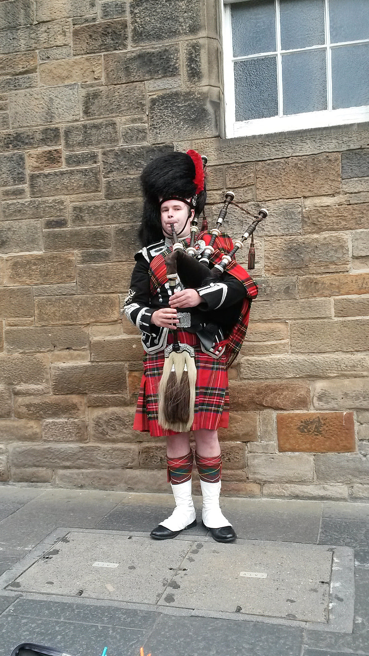 Skócia, Edinburgh, duda, hagyomány, skót, utcai zene, hagyományos zene
