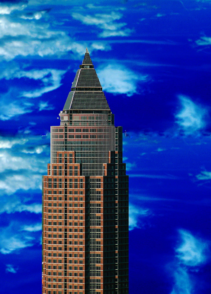 스카이 라인, 스카이 스크 래퍼, 고층 빌딩, 아키텍처, 프랑크푸르트, 건물, 현대