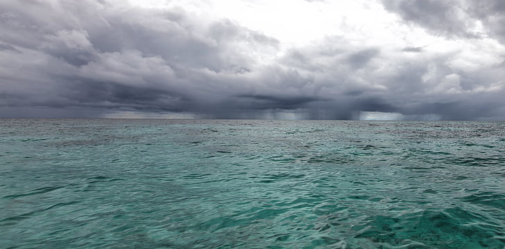 曇り空でしました。, 風景, 海, 南の国, 嵐, インドネシア, ハルマヘラ島