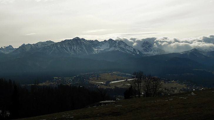 kalnai, Rodyti, palaidotas, kraštovaizdžio, vaizdas iš viršaus, Tatrai, Gamta