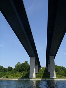Most, řeka, krajina, vody, silniční most, beton
