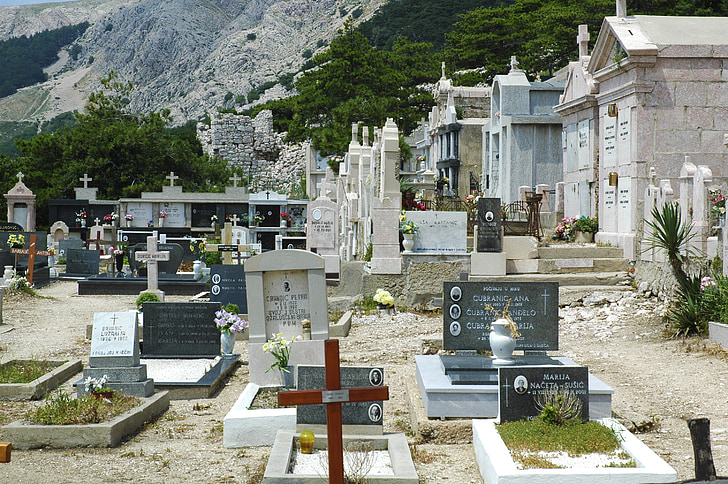 墓地, 墓, 墓, 古い墓地, 廃棄 (tombstone), 十字架, 墓