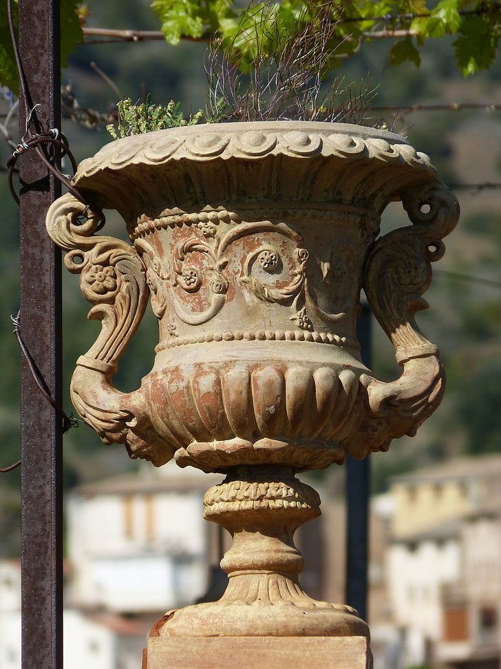 planter, vase, terracotta, old, flowerpot, vintage