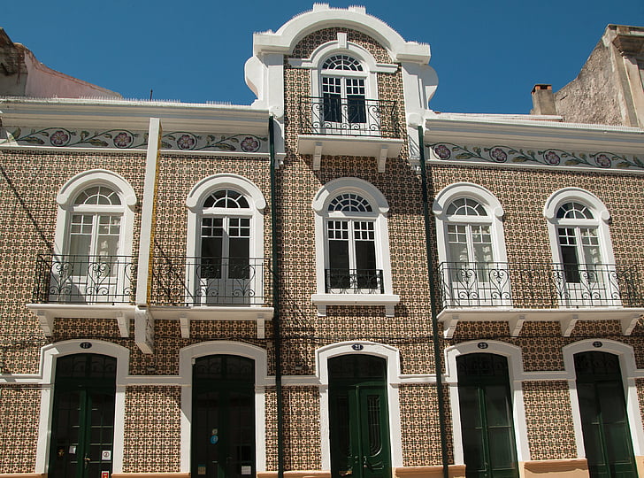 Portugal, fasad, azuleros, keramik
