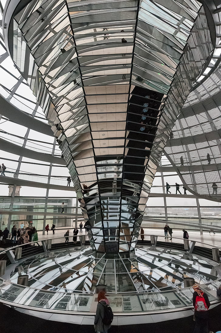 Architektura, Reichstag, Niemcy, Berlin, lusterka, sztuka