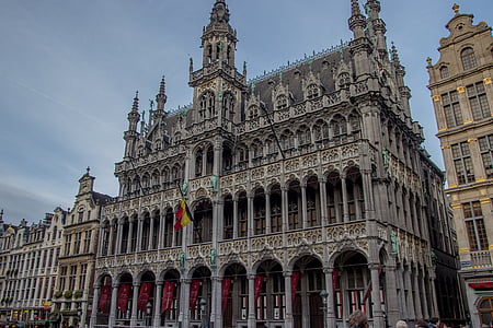 Architektūra, Belgija, Briuselis, pastatų, Didžioji aikštė, Grote markt