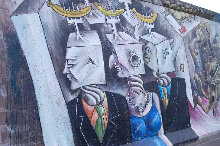 Berlin, mur, Graffiti, Allemagne