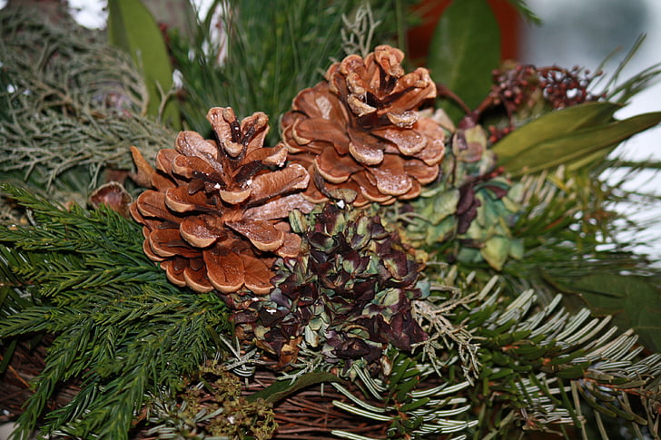 arrangement floral de Noël, Christmas, décoration