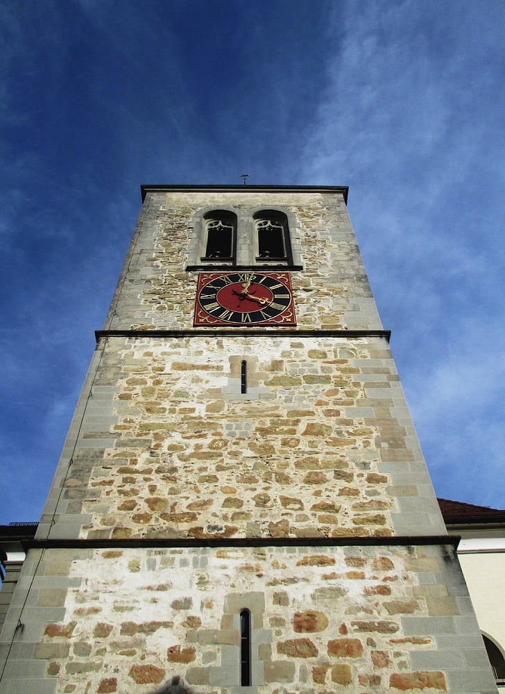 kostel, katolické, St Mauricius, pozdně gotická, věž, Zvonice, hodinová věž