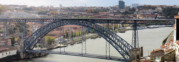 Porto, Ponte maria pia, Eiffel, Gustave eiffel, cầu đường sắt, kỹ sư, Bridge