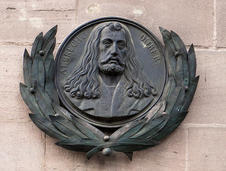 Albrecht dürer, Schild, im Mittelalter, Maler, Nürnberg, Skulptur, Statue