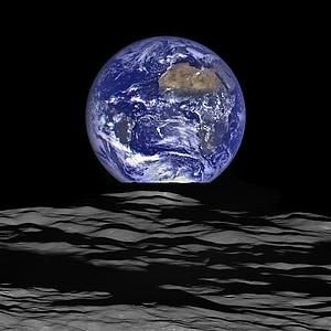 Земля, пространство, Луна, Планета, Горизонт, НАСА, космический аппарат