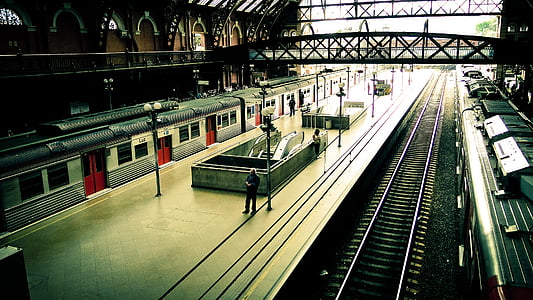 station, lichte station, São paulo, het platform, Toerisme, SP, platform