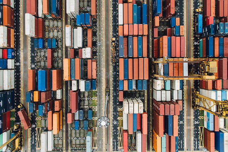 Container, Van, Export, Reisen, Fracht, Kai, Block