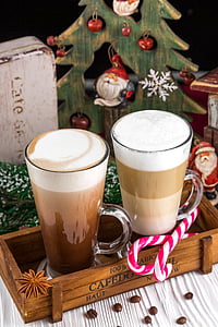 café, fin de año, Closeup, aroma, grano, Navidad, bebida