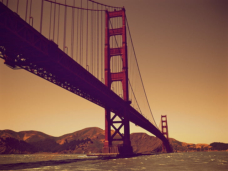 híd, San francisco, Bay, California, San, Francisco, utazás