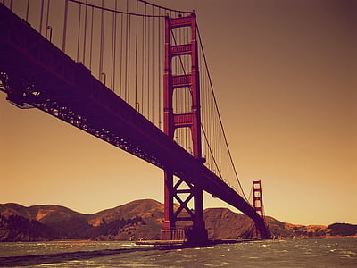 мост, Сан Франциско, Бей, Калифорния, Сан, Франсиско, пътуване