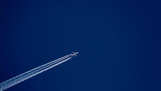 samolot, samolot, lotnictwa, lotu, samolot, niebo, dym