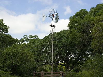 windmill, ranch, farm, agriculture, rural, landscape, old