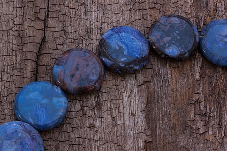 sodalite, mineral, stillas silikat, turkis, hvit, blå, perle