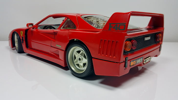Ferrari, Automatycznie, czerwony, samochód sportowy, Model samochodu