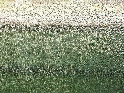 okno, déšť, dešťová kapka, odkapávací misky, mokrý, sklo, korálky