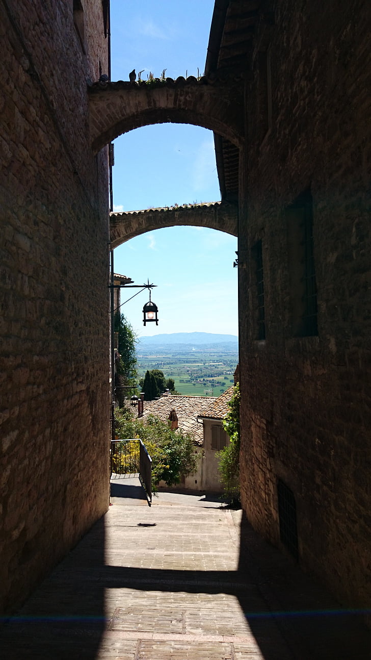 italy, assisi, umbria, tuscany, medieval, historic, town