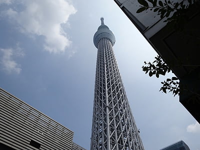 torony, Tokió, magas, épület, város, Sky