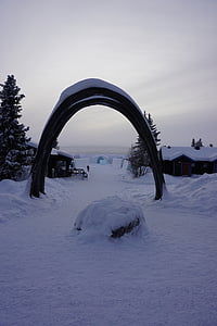 IceHotel, Švédsko, North, ľad, Hotel, modrá, mrazené