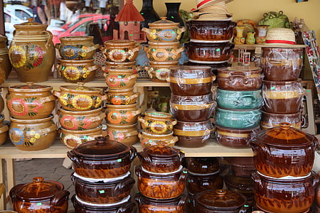 ceramics, pots, tradition, horezu, romania, traditional