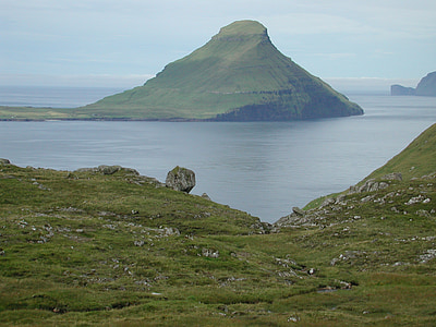 Kepulauan Faroe, pegunungan, musim panas, alam, Gunung, Islandia, pemandangan