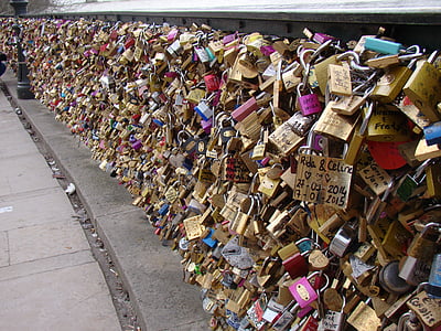 bridge, padlocks, sweethearts, bridge lovers, love, romanticism, eternity