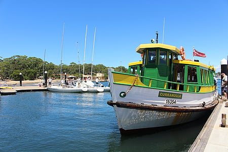 färja, NSW, Cronulla, båt, hamn