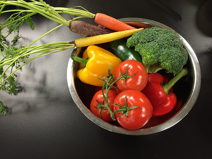 légumes, jaune, orange, alimentaire, vert, rouge, frais