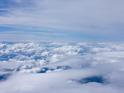 nuages, au-dessus des nuages, Sky, bleu