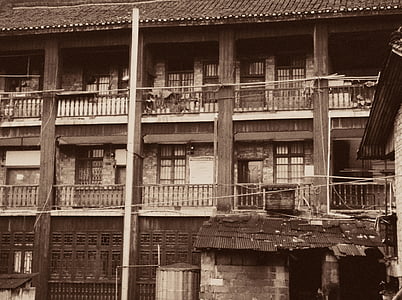 edifici, vell, arquitectura, Àsia, històric, estructura, tradicional