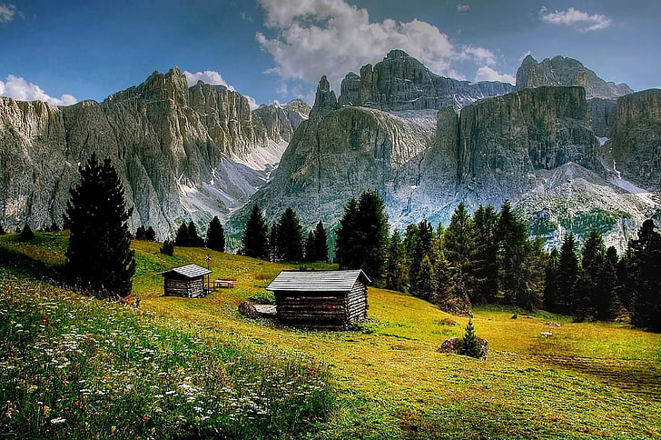 Val de mesdi, Dolomites, dağlar, Güney Tirol, Alp, İtalya, UNESCO Dünya Mirası