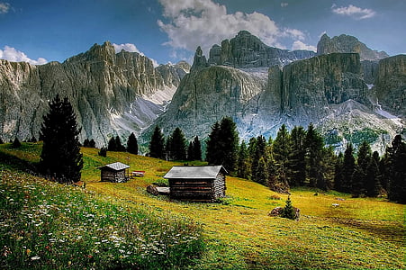 Val de Mesdì, Dolomity, hory, Jižní Tyrolsko, alpské, Itálie, Seznam světového dědictví UNESCO