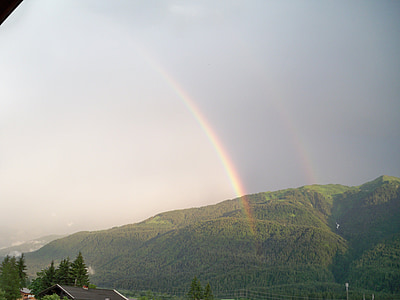 rainbow, double rainbow, double, natural spectacle