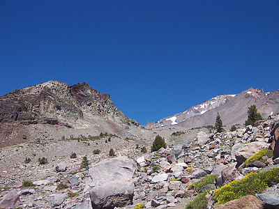 Monte shasta, picco, montagna, California, Vulcano, paesaggio, vertice