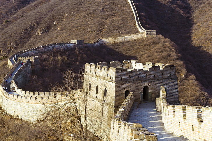 china, beijing, the great wall, the city walls, the scenery, wall, building