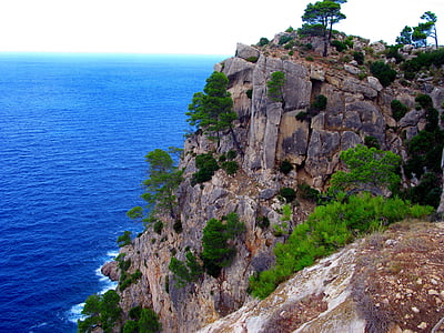 Mallorca, Sjerra tramuntana, krasts, jūra, zils ūdens, klints, ūdens