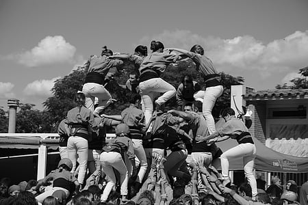 Castellers, desporto, equipe, União, jogo, inspiração, escalada