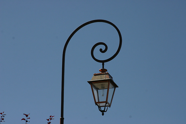 street lamp, post, happy, france, light, city, summer