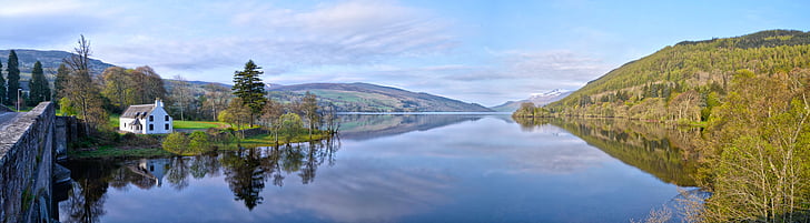hills, landscape, outdoors, panoramic, reflection, river, scenic