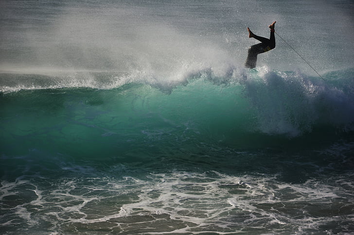 surfer, val, vode, vodni športi, Ocean, morje, desko