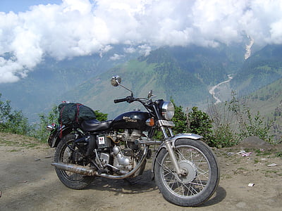 Fellesvandring på royal enfield, Kashmir, Leh, Ladakh, India, Himalaya, natur