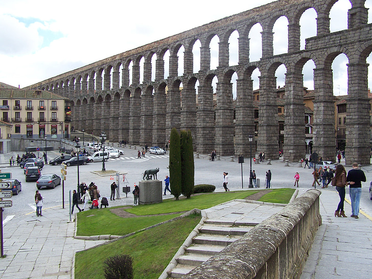 Segovia, aqueduc, Azoguejo, monument, travaux de génie civil, architecture, romain